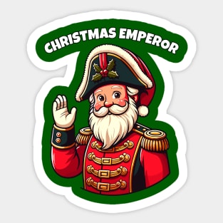 Christmas Emperor | Cheerful Commander Santa Claus: Napoleon Style with a Smile | X-mas | Xmas | Holiday Sticker